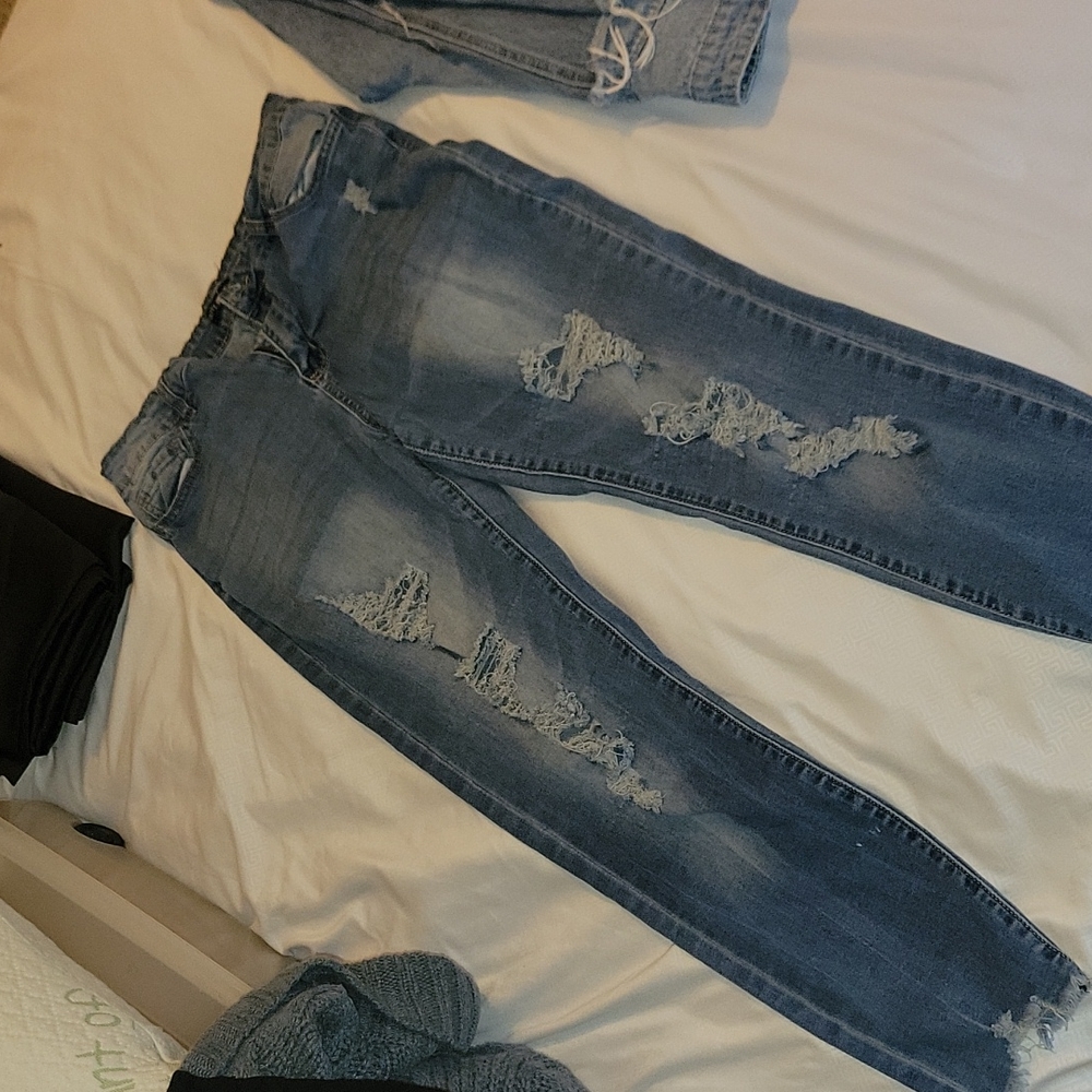 Elite jeans distressed skinny 13/14 women